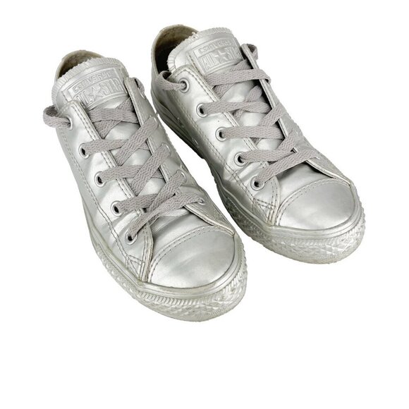CONVERSE Chuck Taylor All Star Classic Silver Kids Sneakers Size US 2 - Picture 13 of 15